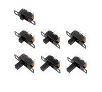 20PCS/Lot 50V 0.3A SS12F15 Mini Size Black SPDT Slide Switch for DIY Power Electronic Projects G6 1P2T Toggle Handle 6mm ESSEIEIE(Handle length 5mm)