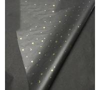 20Pcs/Lot 50x70cm Gold Black White Multicolor Tissue Paper Flower Gift Wrapping Papers Gift Papers Handmade Craft Papers(Black Gold)