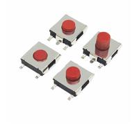 20PCS/LOT 6 * 6 * 2.5mm 3.1mm 3.4mm 5mm SMD Switch 4 Pin Touch Micr o Switch Push Button Switches Red SMD Tact Switch 6x6x3.1mm(6x6x3.4mm 4Pin)