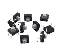 20PCS/LOT 8x8x5MM 4 Pins Conductive Silicone Soundless Tactile Tact Push Button Micro Switch Self-reset