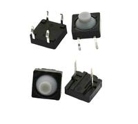 20pcs/lot 8x8x5MM 4PIN/2PIN Conductive Silicone Soundless Tactile Tact Push Button Micro Switch Self-reset(2PIN)