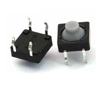 20pcs/lot 8x8x5MM 4PIN/2PIN Conductive Silicone Soundless Tactile Tact Push Button Micro Switch Self-reset(4PIN)