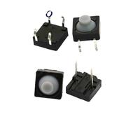 20pcs/lot 8x8x5MM 4PIN/2PIN Conductive Silicone Soundless Tactile Tact Push Button Switch Self-reset(4PIN)