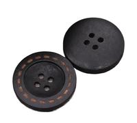 20pcs/Lot 9mm-35mm Retro Two Eyes and Four Wooden Buttons Round Button Women's Sweater Coat Clothing for Sewing, Crafting(Color13,13mm 20pieces)