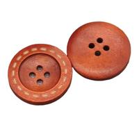 20pcs/Lot 9mm-35mm Retro Two Eyes and Four Wooden Buttons Round Button Women's Sweater Coat Clothing for Sewing, Crafting(Color11,35mm 20pieces)