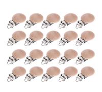 20pcs/lot Baby Wooden Clips Clip Holder Natural Beech Wood Baby Feeding Accessories Soother Clasp Metal Chain Boy Mam Silicone Toy Beads Bead Teether