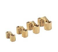 20PCS/Lot Brass Barrel Hinges Cylindrical Hidden Cabinet Concealed Invisible Mount 8mm10mm12mm 14mm16mm18mm(14mm)