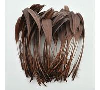 20pcs/lot Colorful Goose Feather Decoration 12-18cm Mint Geese Goose Feathers Crafts Dream Catcher Handicraft Accessories Plumes-Dark Brown