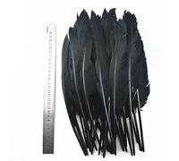 20pcs/Lot Dyed Black Feathers Rooster Goose Feathers for Jewelry Making Ostrich Pheasant Feathers for Crafts Carnaval Assesoires-28-32CM 11-13inch_a