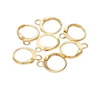 20pcs/lot Gold Stainless Steel French Lever Earring Hooks Wire Settings Base Hoops Earrings for DIY Jewelry Making Supplies Nice and Practical