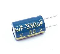 20pcs/lot high frequency low impedance 50v 330UF aluminum electrolytic capacitor size 10 * 17 330UF 20%