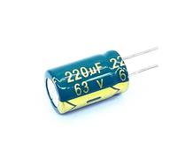 20pcs/lot high frequency low impedance 63v 220UF aluminum electrolytic capacitor size 10 * 17 220UF 20%