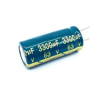 20pcs/lot high frequency low impedance 63v 3300UF aluminum electrolytic capacitor size 18 * 40 3300UF 63v 20% RUAJOGYNVM