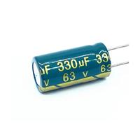 20pcs/lot high frequency low impedance 63v 330UF aluminum electrolytic capacitor size 10 * 20 330UF 20% IDGTTLDF