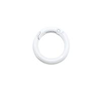 20Pcs/Lot Metal Gate O Spring Clasps Openable Round Carabiner Keychain Bag Clips Hook Connector for DIY Buckles Jewelry Making(White,20mm)