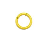 20Pcs/Lot Metal Gate O Spring Clasps Openable Round Carabiner Keychain Bag Clips Hook Connector for DIY Buckles Jewelry Making(Yellow,30mm)