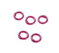 20Pcs/lot Metal Spring Gate O Ring Openable Round Carabiner Keychain Bag Clips Hook Dog Chain Buckles Connector for DIY Jewelry(Rose,25mm)