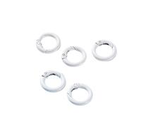 20Pcs/lot Metal Spring Gate O Ring Openable Round Carabiner Keychain Bag Clips Hook Dog Chain Buckles Connector for DIY Jewelry for DIY(White,34mm)
