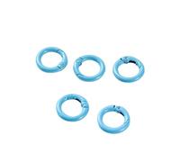 20Pcs/lot Metal Spring Gate O Ring Openable Round Carabiner Keychain Bag Clips Hook Dog Chain Buckles Connector for DIY Jewelry(Sky Blue,41mm)