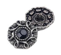 20pcs/lot Retro Large Metal Button Silver Copper Luxury Men Women Coat Decor Buttons 18mm/23mm/25mm Clothing Sewing Accessories