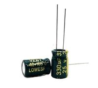 20pcs/lot s92 25V 330UF Low ESR/Impedance high frequency aluminum electrolytic capacitor size 8 * 12 330UF25V 20% RUAJOGYNVM