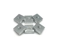 20pcs/lot Square Nut M5 M6 Carbon Steel Galvanized Zinc Plated Thin Quadrangle Block(M5x20x20x4mm)