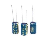 20pcs/lot T06 high frequency low impedance 63v 220UF aluminum electrolytic capacitor size 10 * 17 220UF 20%