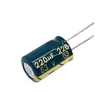 20pcs/lot T06 high frequency low impedance 63v 220UF aluminum electrolytic capacitor size 10 * 17 220UF 20% CZAOINCU