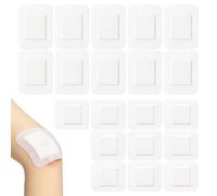 20Pcs Low Adhesive Sterile Wound Dressings, Waterproof & Breathable Split Gauze Pads, Cuts and Grazes, Diabetic Leg Ulcers, Venous Leg Ulcers, Pressure Sores Hypoallergenic Plasters for Wounds