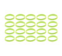 20Pcs Luminous Green Silicone Wristband,Glow in Dark Rubber Wristband,Sport Silicone Bracelet for Adult Night Running/Glow in Dark Party,202 * 12 * 2mm