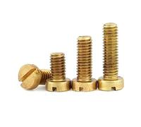 20pcs,M1.2 M1.4 M1.6 M2 M2.5 M3 M4 M5 M6 M8 Brass Slotted Cheese Head Screw Brass Repair Screw Bolt(M1.6,4mm)