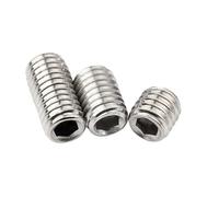 20pcs M1.6 M2 .5 304 Stainless Steel Hex Socket Set Screws Grub Screw DIN916(6mm,M1.6 x20pcs)