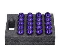20Pcs M12x1.5 Wheel, with Wrench Socket High Hardeness Replacement for Silver Accessory Lug Nuts (Purple)