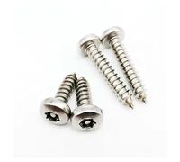 20pcs M2.9 M3.5 M3.9 M4.2 M4.8 304 A2-70 Stainless Steel Six Lobe Pan Round Head with Pin Security Self-tapping Wood Screw(13mm,M2.9)