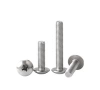 20pcs M2 M2.5 304 Stainless Steel Cross Large Flat Head Bolts Mushroom Large Flat Head Screws(16mm,M2.5-20pcs)