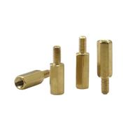 20pcs M2 M2.5 Single Head Hex Brass Standoff Spacer Threaded Pillar Screw Length 3-40mm(15mm,M2.5 plus 4mm(20Pcs))