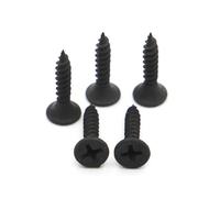 20pcs M3.5 M4 Black Carbon Steel Fibreboard Flat Countersunk Head Screws Cross Self-tapping Wood Screw(30mm,M4 20pcs)