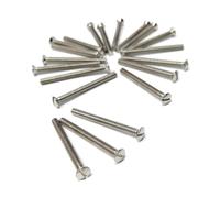 20pcs. M3.5 Slotted Raised Countersunk Electrical Socket, Faceplate, Surface, Light Switch Screws, Nickel Plated (20pcs, 3.5mm x 40mm)