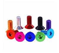 20pcs M3 Aluminum Countersunk Screws DIN7991 Hexagon Socket Flat Head, Anodized, M3x6/8/10/12/14/16/18mm(Orange,16mm)