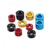 20pcs M3 Anodized Aluminum Flat Washers Set - 0.5mm to 10mm Thickness, 6mm Outer Diameter(Gloden,M3x6x1mm)