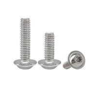 20pcs M3 M4 Stainless Seel Hex Screw With Gasket 304 Flange Head Hex Bolt(10mm,M3-20pcs)