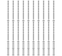 20PCS M4 Door Handle Bolt Through Fixings, M4 Screw Connecting Bolts & Sleeves, Door Handle Screws, Nickel Plated Screws Suitable for Escutcheons, Door Handle, Cabinet, Drawers