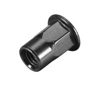 20Pcs M4 M5 M6 Rivet Nuts Thread Half Hexagonal Carbon Steel Flat Head Threaded Insert for Screw Attachments(M6 x 1mm)