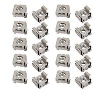 20pcs M6 304 Stainless Steel Cage Nut Silver Tone for Server Rack Cabinet