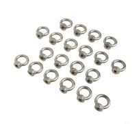 20pcs M6 Lifting Eye Nuts 304 Stainless Steel Ring Nut Heavy Duty Threaded Hoist Fitting for Machinery Silver(M8)