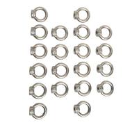 20Pcs M6 Lifting Eye Nuts 304 Stainless Steel Round Ring Threaded Fastener For Hoisting Machinery And Engineering Equipment(M6)