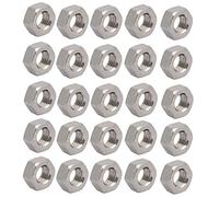 20pcs M6 x 0.75mm Pitch Metric Fine Thread 304 Stainless Steel Hex Nuts