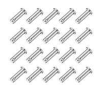 20Pcs M8 x 50mm Single Hole Clevis Pins, 304 Stainless Steel Flat Head Hitch Pins for Trailer Latch, Mechanics Repair, Furniture Installation, Industrial Equipment