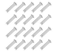 20Pcs M8 x 50mm Single Hole Clevis Pins, 304 Stainless Steel Flat Head Hitch Pins for Trailer Latch, Mechanics Repair, Furniture Installation, Industrial Equipment