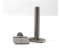 20Pcs M8x25 304 Stainless Steel T-Slot Bolt T-Shaped Bolt Screw 23mm Head Size